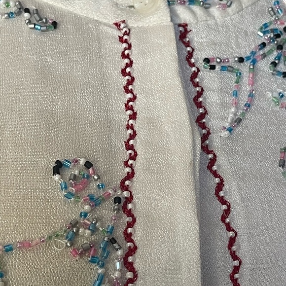 New!Antik Batik embellished holly ivory tunic size S - Picture 15 of 16